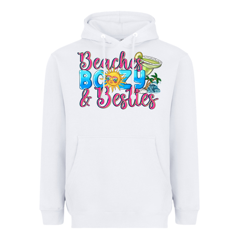 Beaches Boozy Besties Summer Heavyweight Hoodie by NancyCooperArtShop | Teevron