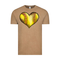 Vintage Coffee softball heart Vintage Tee - LillyAllenDesigns