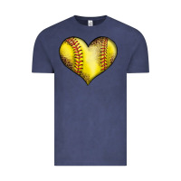Vintage Denim softball heart Vintage Tee - LillyAllenDesigns