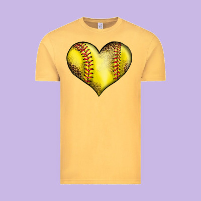 Softball Heart Vintage Tee Designed By Lillyallendesigns