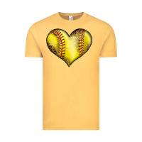 Vintage Mustard softball heart Vintage Tee - LillyAllenDesigns