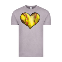 Vintage Zinc softball heart Vintage Tee - LillyAllenDesigns