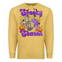 Antique Gold Spooky Season On Premium Sweatshirt - texasbilliewilder