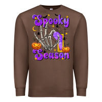 Chestnut Spooky Season On Premium Sweatshirt - texasbilliewilder