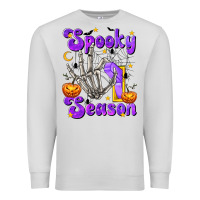 Dove Grey Spooky Season On Premium Sweatshirt - texasbilliewilder