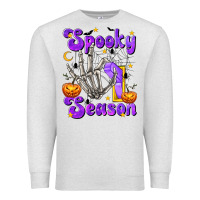 Oatmeal Heather Spooky Season On Premium Sweatshirt - texasbilliewilder