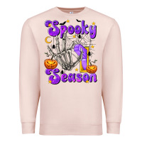 Pale Pink Spooky Season On Premium Sweatshirt - texasbilliewilder