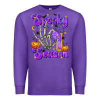 Purple Spooky Season On Premium Sweatshirt - texasbilliewilder