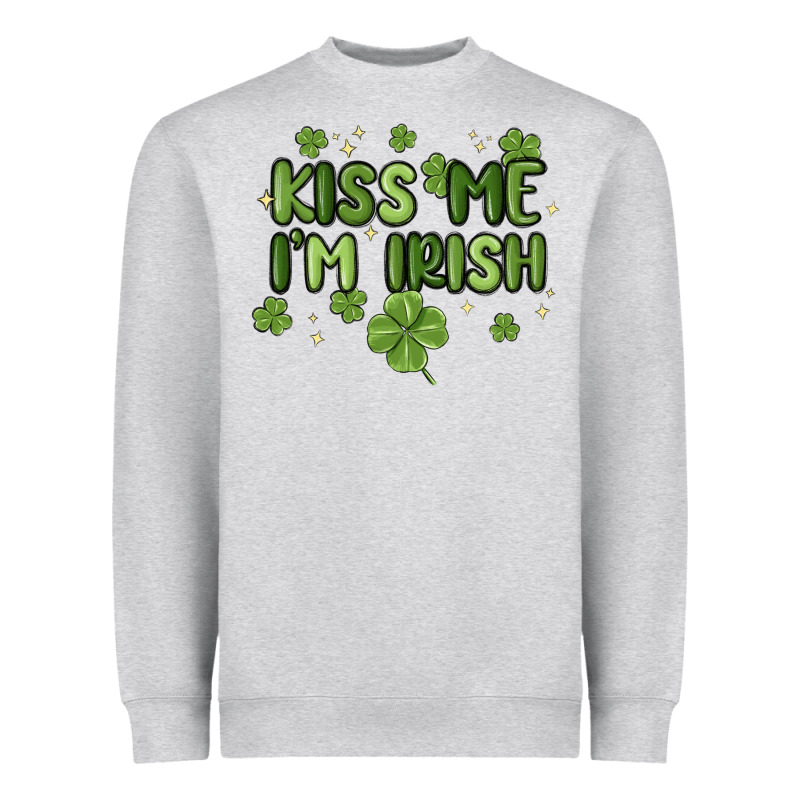 Kiss Me I'm Irish Heavyweight Sweatshirt by MaliasSmallBusiness | Teevron