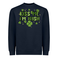 Navy kiss me i'm irish Heavyweight Sweatshirt - MaliasSmallBusiness
