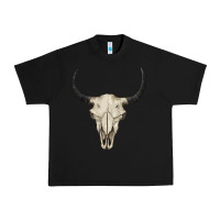 Black bull skull Urban Heavy Tee - BarkalooDesign