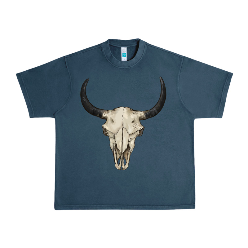 Bull Skull Urban Heavy Tee by BarkalooDesign | Teevron