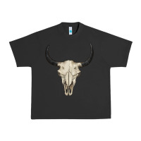 Pigment Black bull skull Urban Heavy Tee - BarkalooDesign