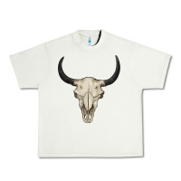 Pistachio bull skull Urban Heavy Tee - BarkalooDesign