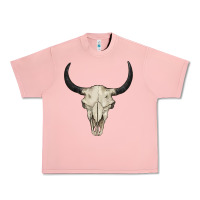 Salmon bull skull Urban Heavy Tee - BarkalooDesign