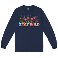 Navy stay wild Long Sleeve Tee - MaliasSmallBusiness