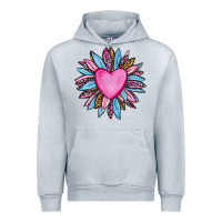 Heather Grey valentine's day sunflower olivia Urban Hoodie - OliviaCreatesArt