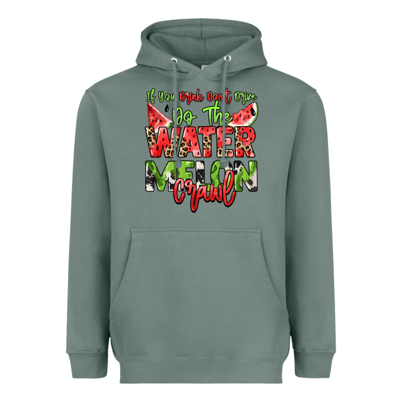 If You Drink Don't Drive Do The Watermelon Crawl Heavyweight Hoodie by NancyCooperArtShop | Teevron