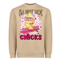 Mushroom i'm just here for the chicks Heavyweight Sweatshirt - MaliasSmallBusiness