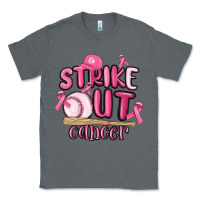 Charcoal Heather strike out cancer baseball Classic Tee - MaliasSmallBusiness