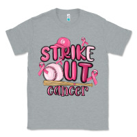 Heather Grey strike out cancer baseball Classic Tee - MaliasSmallBusiness