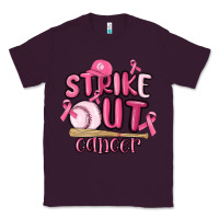 Plum strike out cancer baseball Classic Tee - MaliasSmallBusiness