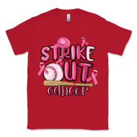 Red strike out cancer baseball Classic Tee - MaliasSmallBusiness