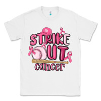 White strike out cancer baseball Classic Tee - MaliasSmallBusiness