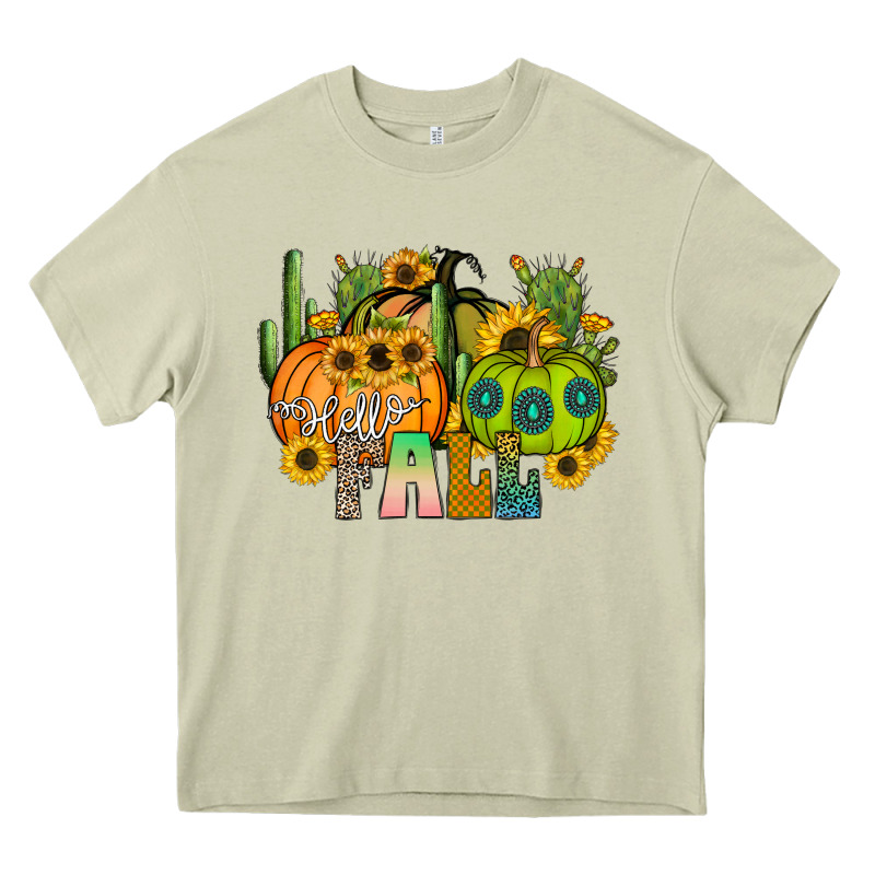 Hello Fall Heavy Core Tee by CowhideDigitalArt | Teevron