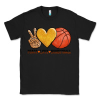 Black peace love basketball Classic Tee - AdoDesignShop