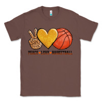Chestnut peace love basketball Classic Tee - AdoDesignShop