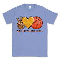 Colony Blue peace love basketball Classic Tee - AdoDesignShop