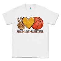 White peace love basketball Classic Tee - AdoDesignShop