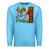 Ocean Blue Christmas Character Nurse Premium Sweatshirt - NancyCooperArtShop