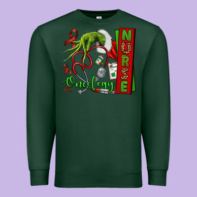 Christmas Character Nurse Premium Sweatshirt Designed By Nancycooperartshop