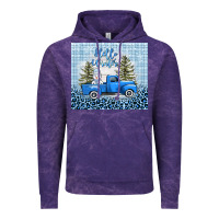 Cloud Purple hello winter snowman truck Vintage Hoodie - AdoDesignShop