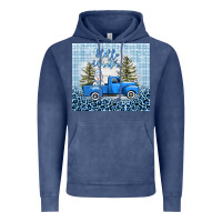 Vintage Denim hello winter snowman truck Vintage Hoodie - AdoDesignShop