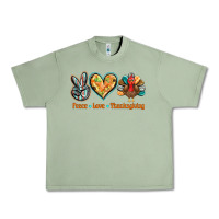 Oil Green peace love thanksgiving Urban Heavy Tee - BarkalooDesign