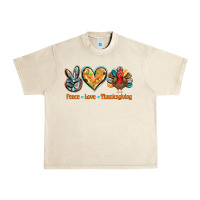 Sandshell peace love thanksgiving Urban Heavy Tee - BarkalooDesign