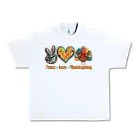 White peace love thanksgiving Urban Heavy Tee - BarkalooDesign