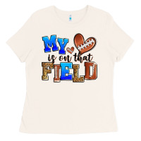 Bone my heart is on that field american football Ladies Tee - Zillion Design Studio