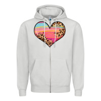 Dove Grey valentine s day colorful heart Zipper Hoodie - LillyAllenDesigns