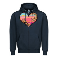 Navy valentine s day colorful heart Zipper Hoodie - LillyAllenDesigns