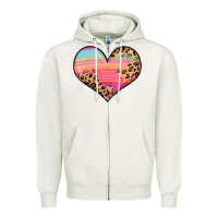 Oatmeal Heather valentine s day colorful heart Zipper Hoodie - LillyAllenDesigns
