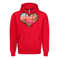 Red valentine s day colorful heart Zipper Hoodie - LillyAllenDesigns