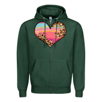 Sports Green valentine s day colorful heart Zipper Hoodie - LillyAllenDesigns