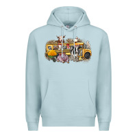 Blue Mist farm animals school bus Premium Hoodie - texasbilliewilder