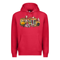 Cardinal farm animals school bus Premium Hoodie - texasbilliewilder
