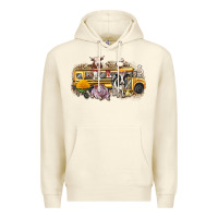 Sandshell farm animals school bus Premium Hoodie - texasbilliewilder