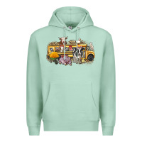 Seafoam farm animals school bus Premium Hoodie - texasbilliewilder